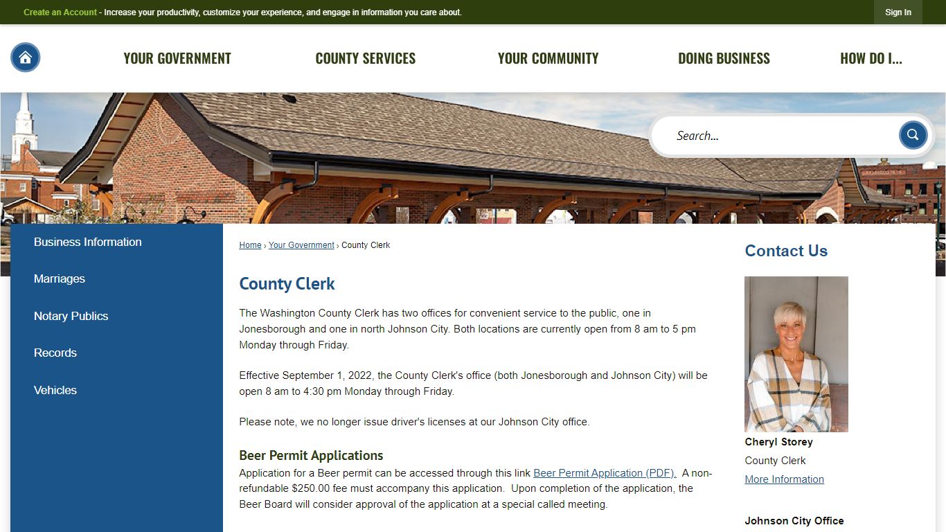 County Clerk | Washington County, TN